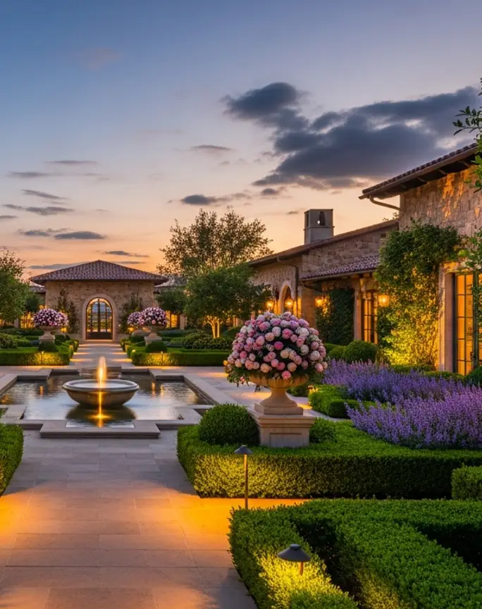 Landscape design with planting